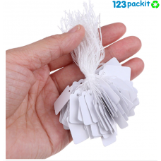 ♻ 100 pcs Blank Labels Price Tags with strings ♻
